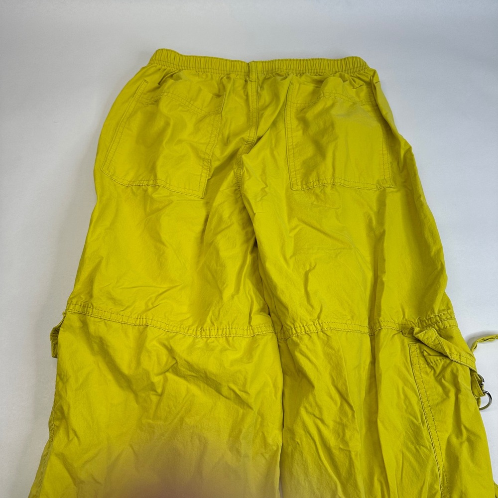 Wild Fable Yellow Wide Leg Cargo Utility Pants Womens Small D-Ring Straps Baggy - Picture 10 of 11